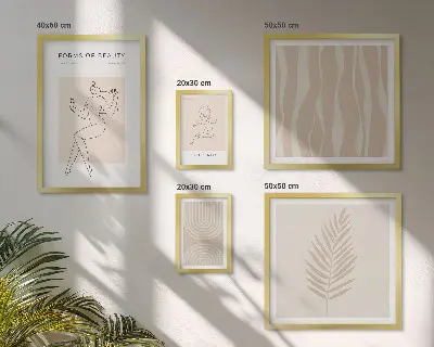 Galéria obrazov na stenu s motívmi v minimalistickom štýle