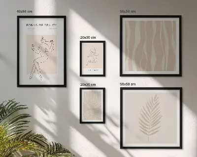 Galéria obrazov na stenu s motívmi v minimalistickom štýle
