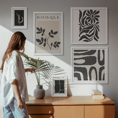 Galéria obrazov na stenu Moderné rastlinné motívy