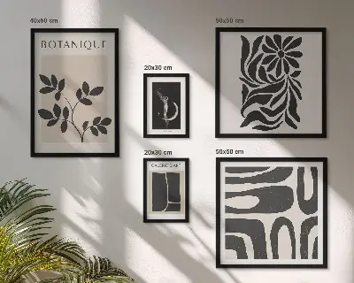 Galéria obrazov na stenu s motívom moderných rastlín