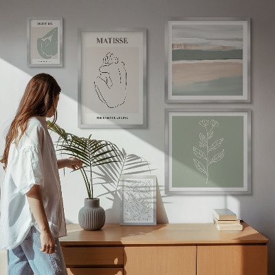 Galéria obrazov na stenu Štýlová grafika rastlín