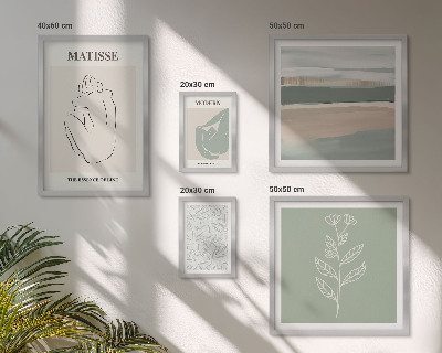 Galéria obrazov na stenu Štýlová grafika rastlín