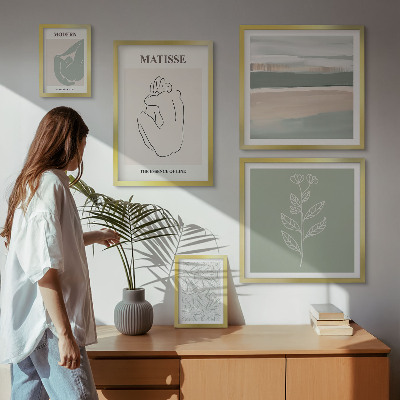 Galéria obrazov na stenu Štýlová grafika rastlín