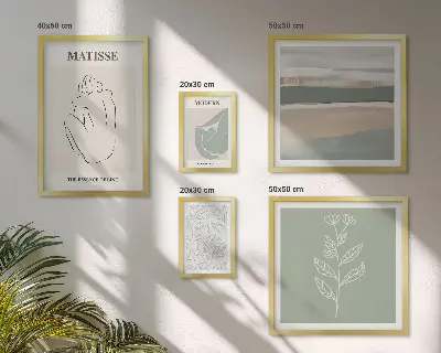 Obraz na stenu štýlová grafika s motívom rastlín
