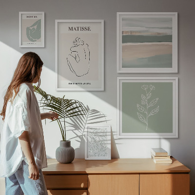 Galéria obrazov na stenu Štýlová grafika rastlín