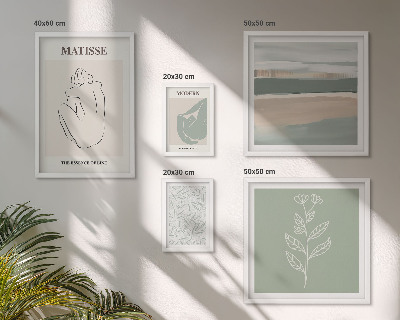 Galéria obrazov na stenu Štýlová grafika rastlín