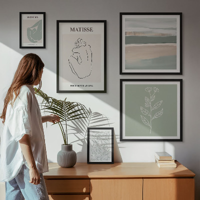 Galéria obrazov na stenu Štýlová grafika rastlín
