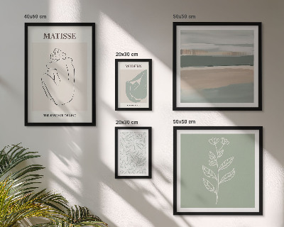Galéria obrazov na stenu Štýlová grafika rastlín