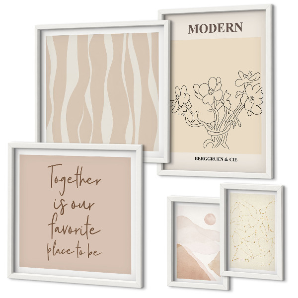 Sada obrazov nad pohovku Moderný minimalistický štýl