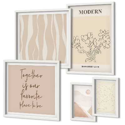 Sada obrazov nad pohovku Moderný minimalistický štýl