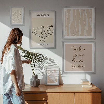 Sada obrazov nad pohovku Moderný minimalistický štýl