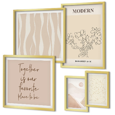 Sada obrazov nad pohovku Moderný minimalistický štýl