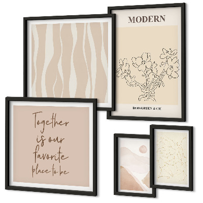 Sada obrazov nad pohovku Moderný minimalistický štýl