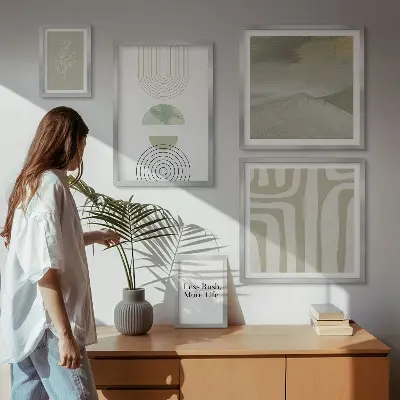Galéria obrazov na stenu štýlová pastelová grafika s motívom prírody