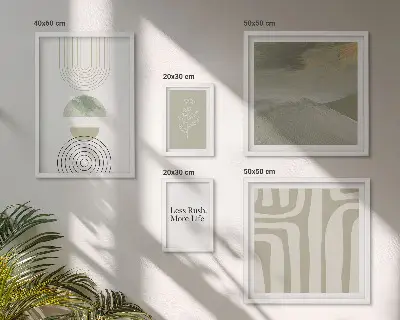 Galéria obrazov na stenu štýlová pastelová grafika s motívom prírody
