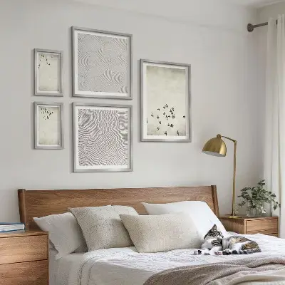 Minimalistická maľba vtákov galéria obrazov na stenu