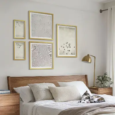 Minimalistická maľba vtákov galéria obrazov na stenu
