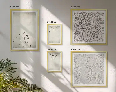 Minimalistická maľba vtákov galéria obrazov na stenu