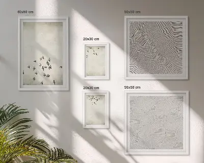 Minimalistická maľba vtákov galéria obrazov na stenu