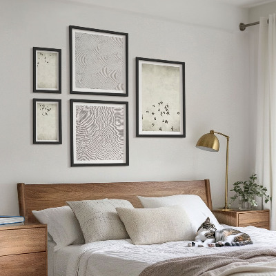 Galéria obrazov na stenu Minimalistická maľba vtákov
