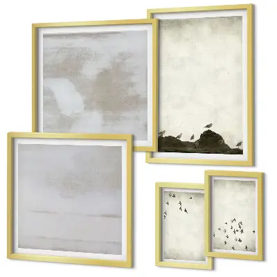 Obraz na stenu Minimalistické vtáky motív vtákov za letu