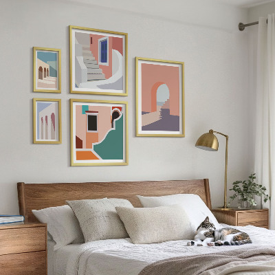 Galéria obrazov na stenu Pastelová architektonická grafika