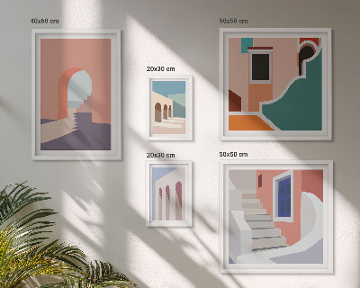 Galéria obrazov na stenu Pastelová architektonická grafika