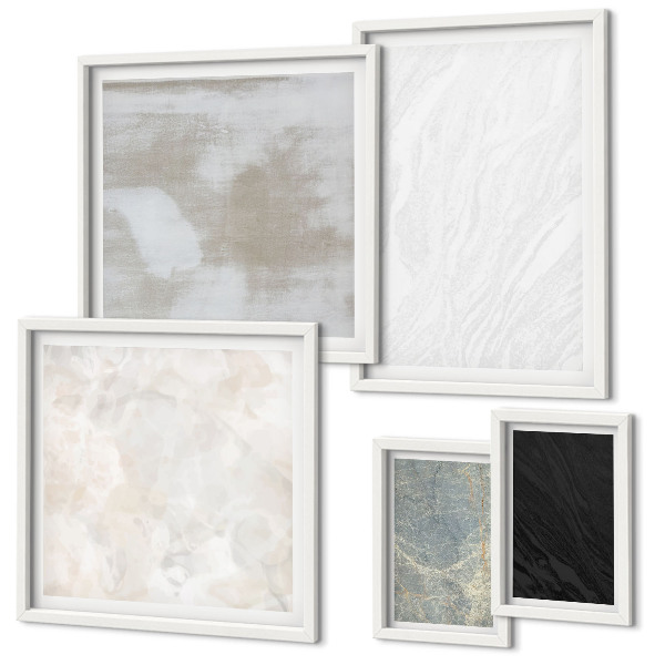 Sada obrazov nad pohovku Farby elegantných kamenných stavieb