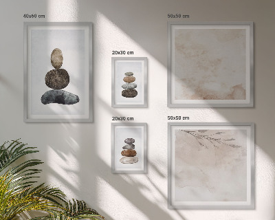 Galéria obrazov na stenu boho maľba na hromady kameňov