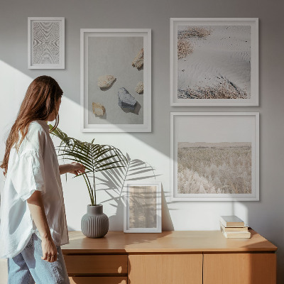 Galéria obrazov na stenu Boho prírodné textúry