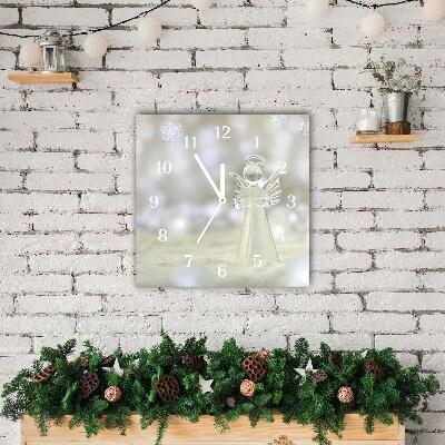 sklenené hodiny štvorec Svieži sklenený anjelský ornament