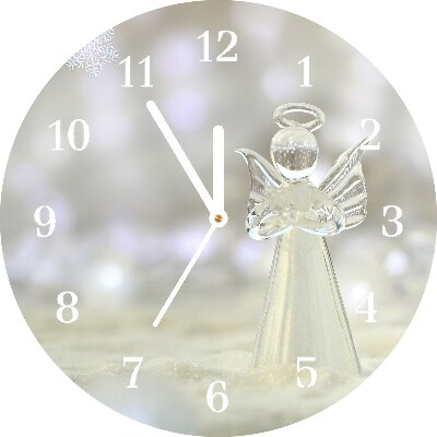 sklenené hodiny Okrúhly Svieži sklenený anjelský ornament
