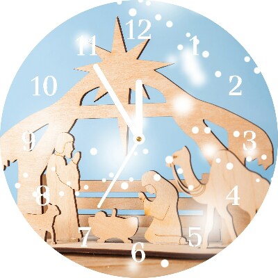 sklenené hodiny Okrúhly Stajňa svätej zimy