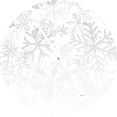 sklenené hodiny Okrúhly Zima. Sneh. Snehové vločky
