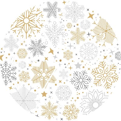 sklenené hodiny Okrúhly Vianočné zimné snehové vločky