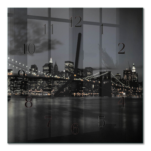 Štvorcové hodiny na stenu Horizontálny most