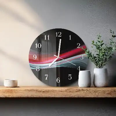 Nástenné hodiny sklenené okrúhle Abstrakcia