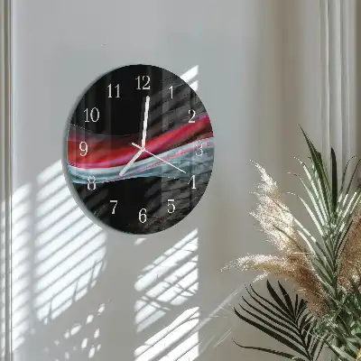 Nástenné hodiny sklenené okrúhle Abstrakcia