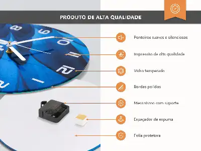 Okrúhle sklenené hodiny na stenu Orchidea