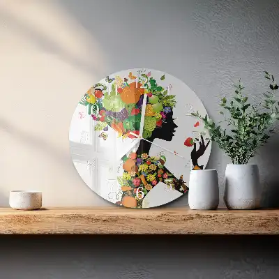 Nástenné hodiny sklenené okrúhle Kus
