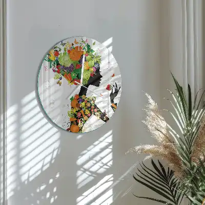 Nástenné hodiny sklenené okrúhle Kus