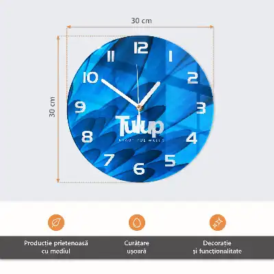 Okrúhle hodiny na stenu Abstrakcia