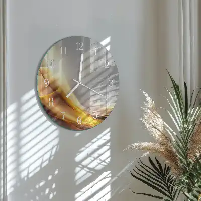 Okrúhle hodiny na stenu Abstrakcia