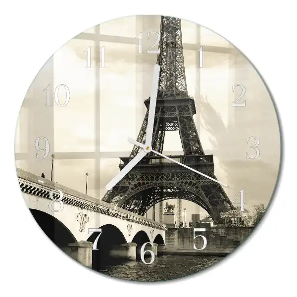 Okrúhle hodiny na stenu Paríž
