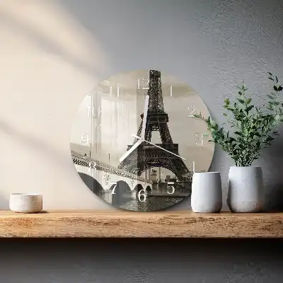 Okrúhle hodiny na stenu Paríž