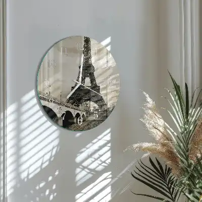 Okrúhle hodiny na stenu Paríž