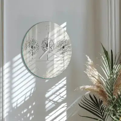 Hodiny s fotkou sklenené okrúhle Abstrakcia
