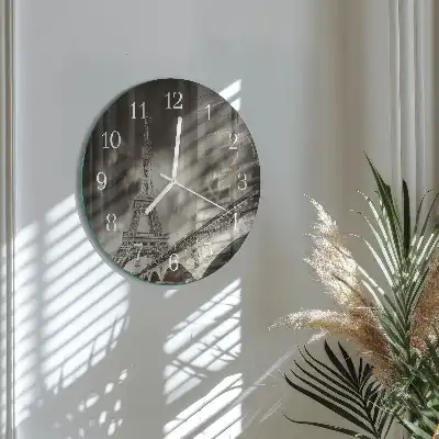 Hodiny na skle okrúhle Paríž
