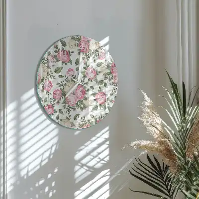 Hodiny s fotkou sklenené okrúhle Pozadie