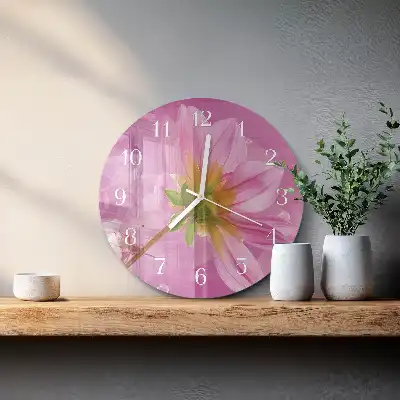 Okrúhle hodiny na stenu Kvet